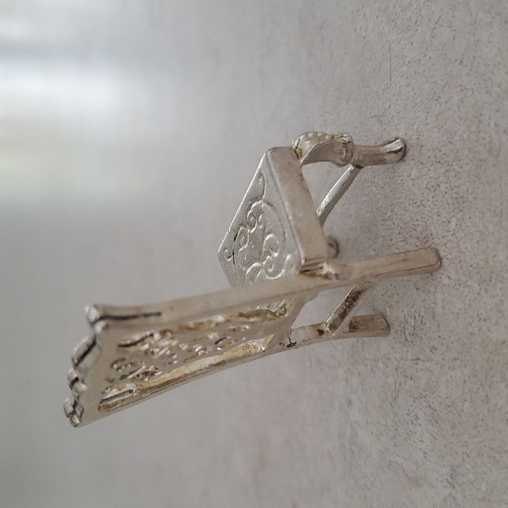Vintage Godinger Silver Miniature Chair Decor Or Dollhouse - Picture 5 of 11